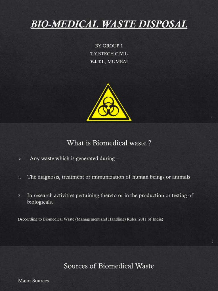 Biomedical Waste Management PDF Waste Materials