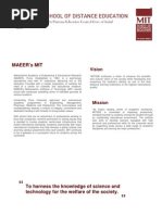 Distance learning  IT Management (PGDIT)- MIT Pune India