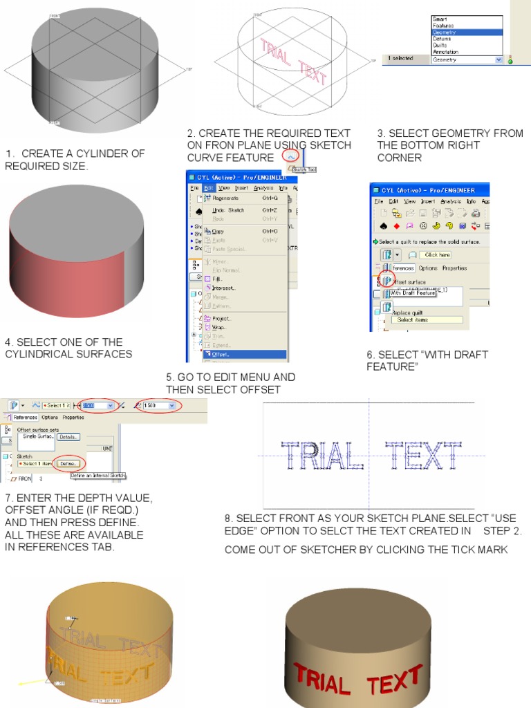 Engraving Text on Cylindrical Surfaces | PDF