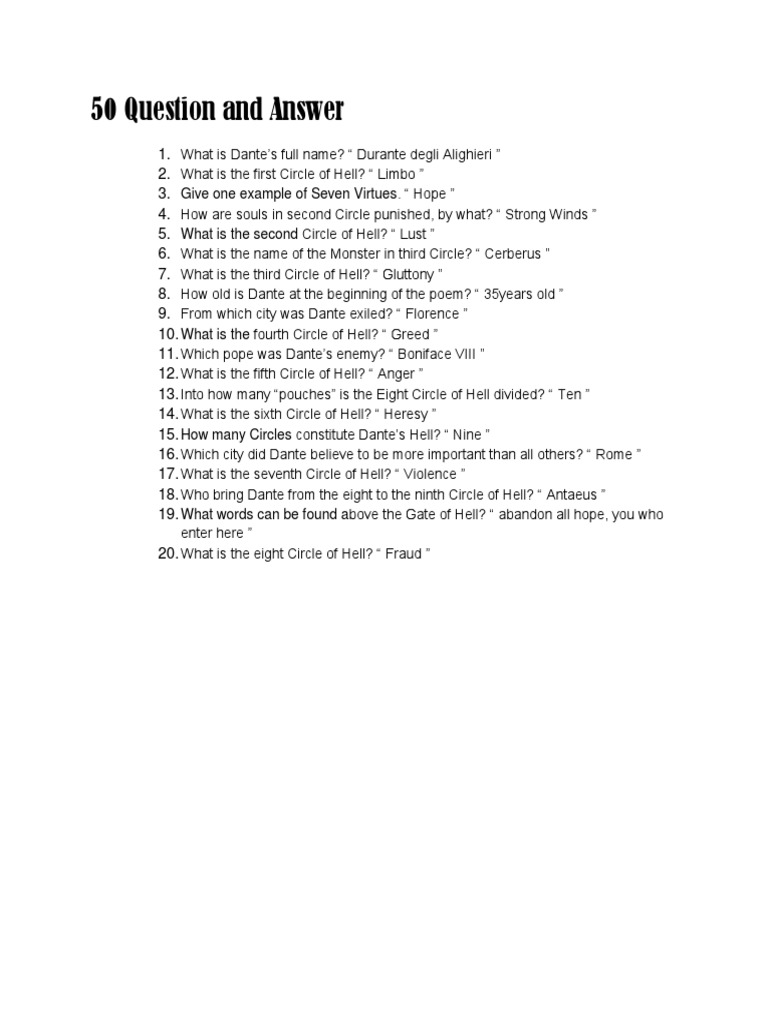 50 Question and Answer PDF