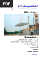 Gitterträger. Plattendecke. Nach DIN en - Und DIN en -NA- (Eurocode 2) Technisches Handbuch
