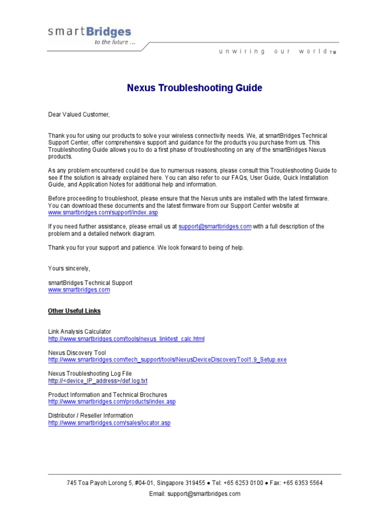 Nexus Troubleshooting Guide: U N W I R I N G o U R W o R L D | PDF ...