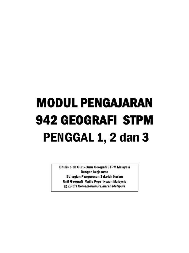 Modul Geo P1 P2 P3 Stpm