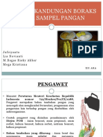 Analisa Kandungan Boraks Pada Sampel Pangan