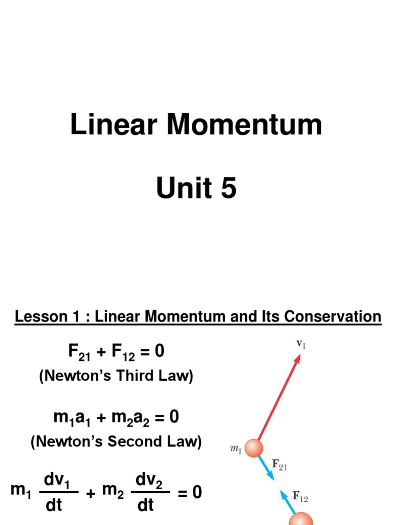 Linear Momentum Notes PDF Collision Momentum