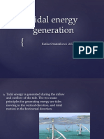 Tidal Energy Generation: Katka Ostatníková 2.E