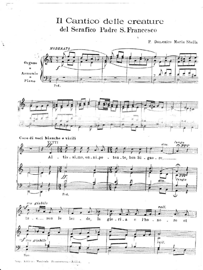 Cantico Delle Creature Testo Originale Pdf