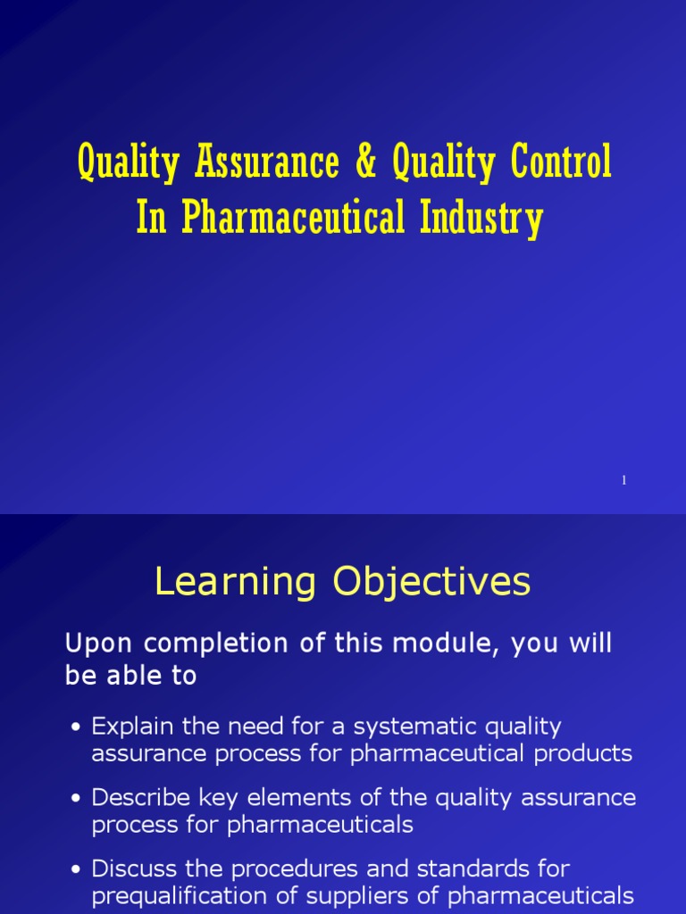 Quality Assurance & Quality Control in Pharmaceutical Industry PDF