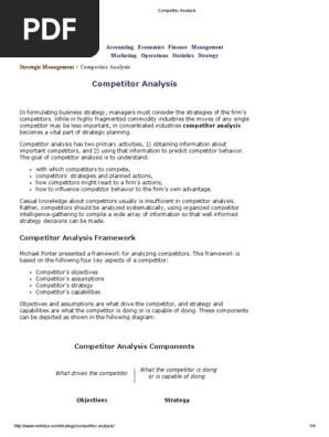 Competitor Analysis