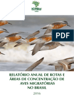 Relatório Anual de Aves Migratórias - ICMBio 2016