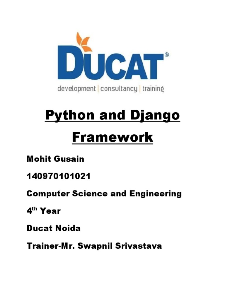 Python and Django | PDF | Python (Programming Language) | Model–View ...