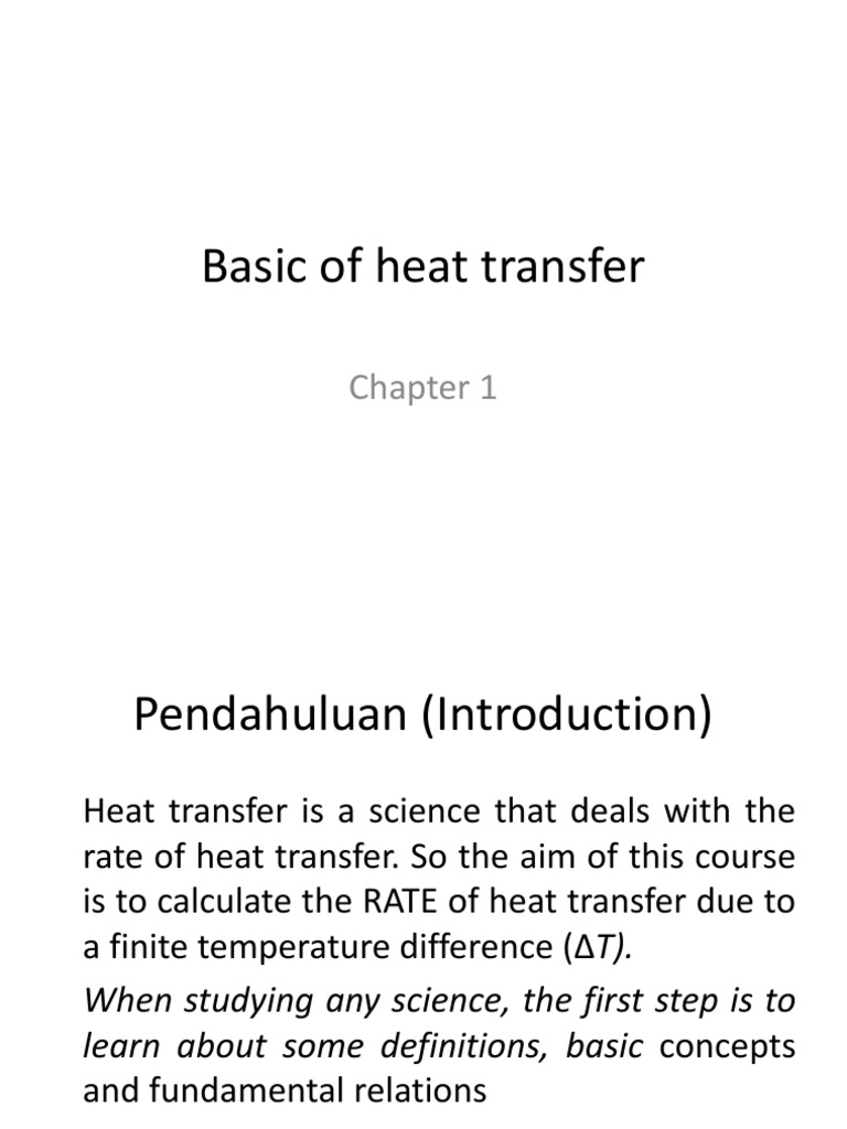 Fundamentals of Heat Transfer Mechanics | PDF | Heat Transfer | Thermal ...