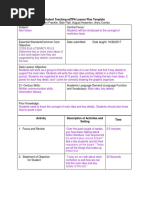 Student Teaching Edtpa Lesson Plan Template