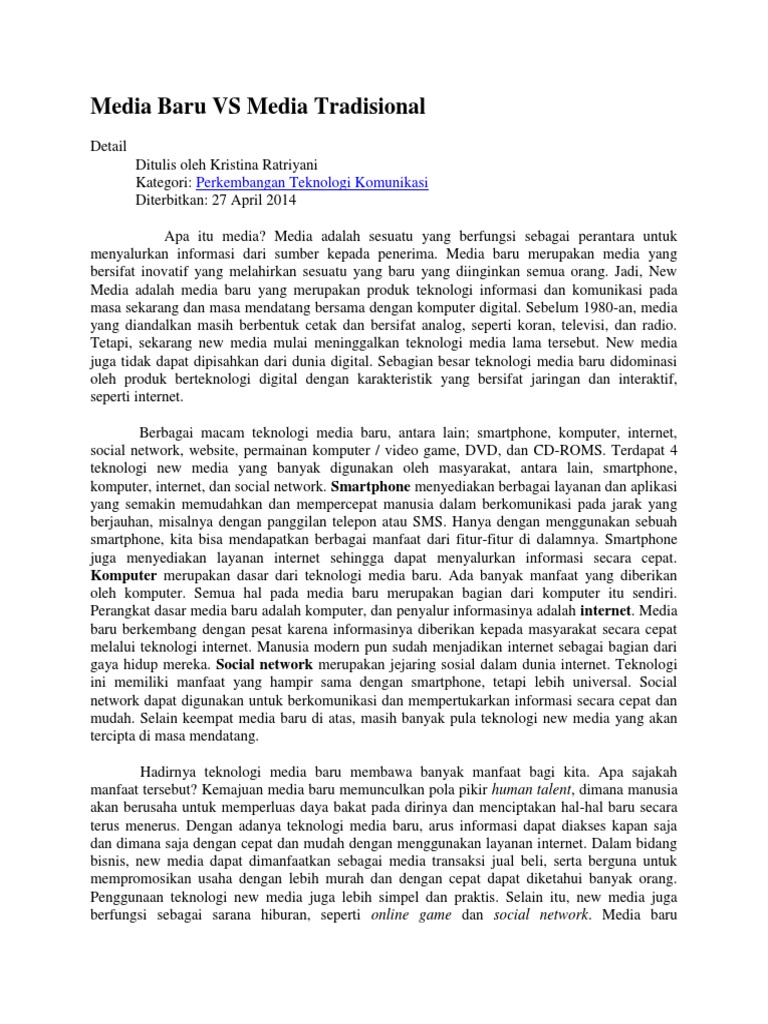 Media Baru Vs Media Tradisional PDF