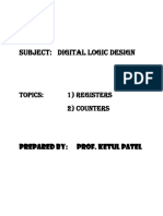 Subject: Digital Logic Design: Topics: 1) Registers 2) Counters