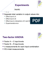 Two-Factor Experiments: Two Factors (Inputs) Separate Total Variation in Output Values Into
