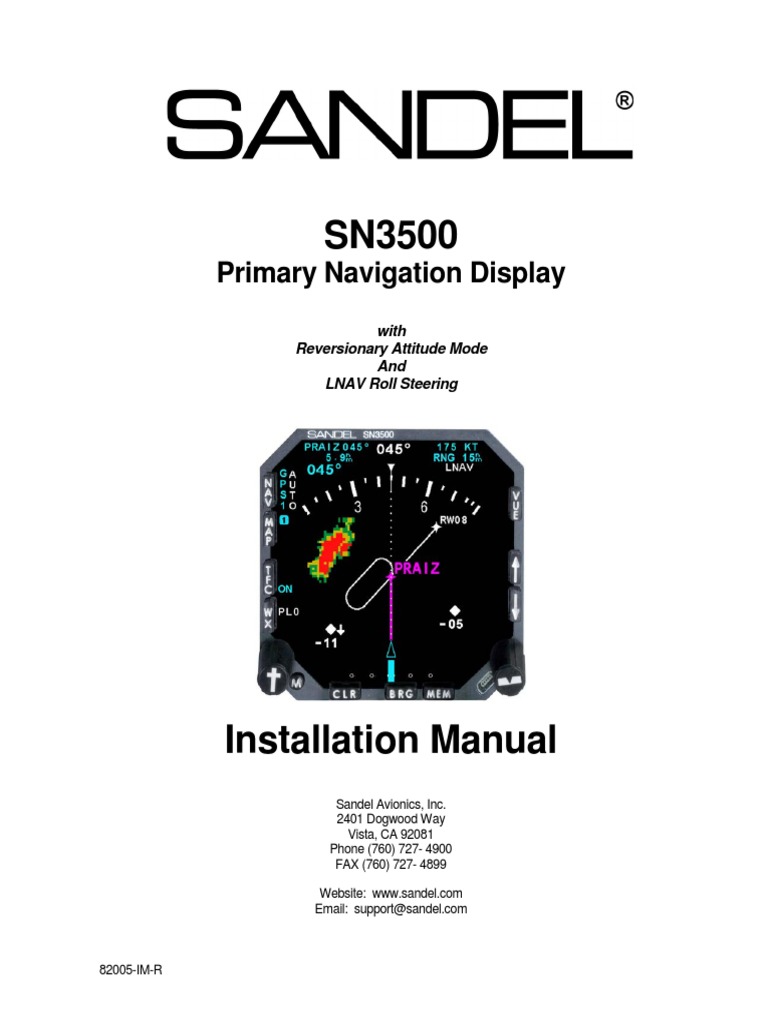 Sn3500 82005 Im R Installation Manual Relay Electronics