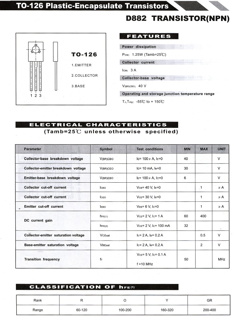 d882 Datasheet | PDF