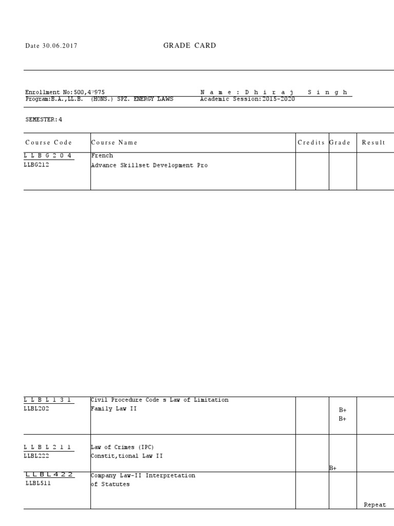 Grade Card | PDF | Computers | Technology & Engineering