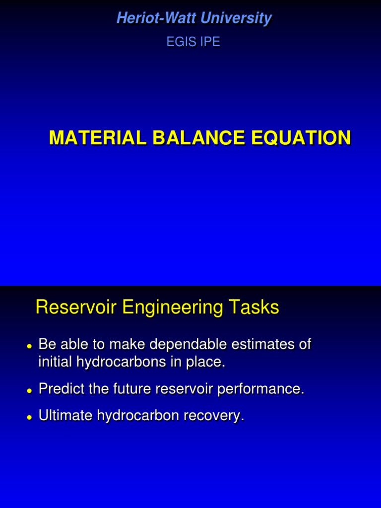 Material Balance Equation in Reservoirs | PDF | Petroleum Reservoir | Gases