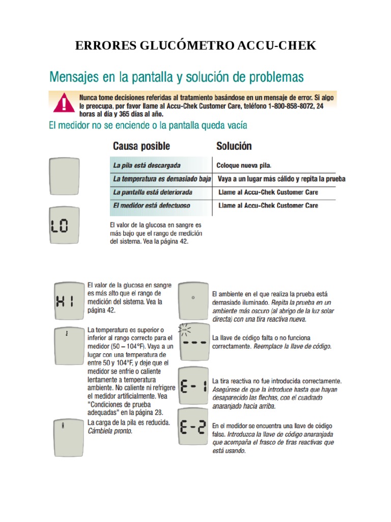 Errores Glucometro | PDF