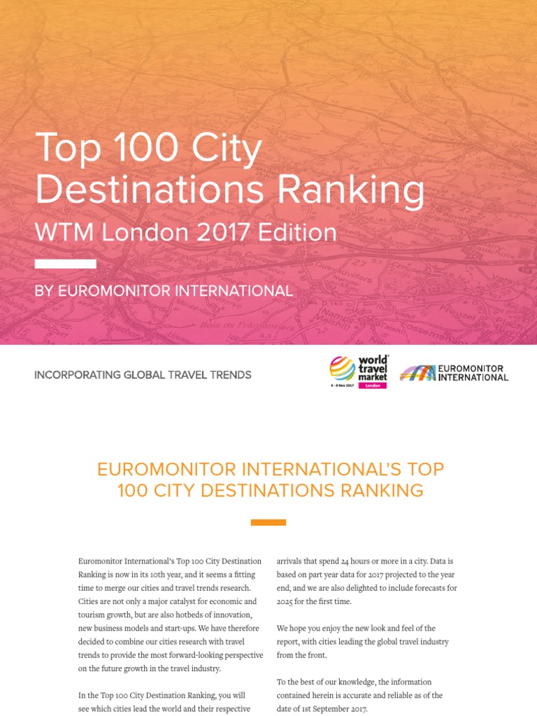 Top 100 City Destinations Index 2024 Milli Suzanne
