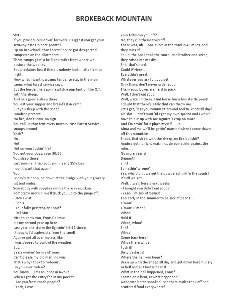 brokeback mountain essay