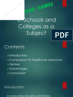 In Schools and Colleges As A Subject
