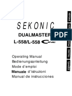 MANUAL SEKONIC L-558 y L-558 CINE (En Espa+ Ol, Nos Ayuda A Traducir El Nuestro)