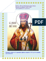 Sfantul Dimitrie Mitropolitul Rostovului Rusia Făcătorul de Minuni 1629 1709 28 Octombrie Şi 21 Septembrie