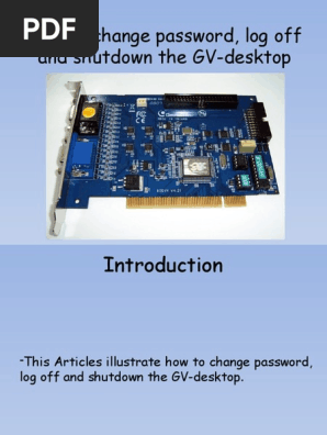 14- How to Change Password, Log Off and Shutdown the Gv-Desktop