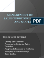 Management of Sales Territories and Quotas - Session 4