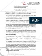 Contraloría Expresa Preocupación Por Denuncias de Extorsión en Obras de La Reconstrucción Con Cambios