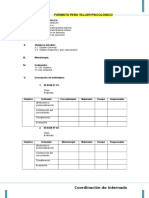 Formatos para Talleres