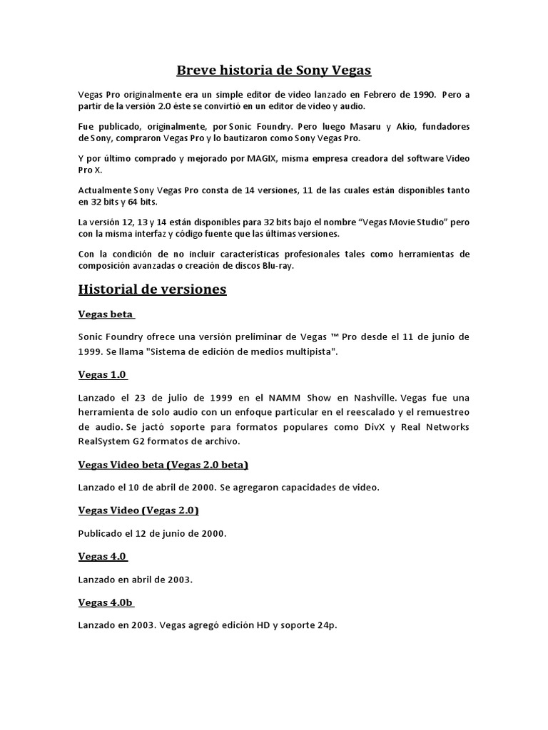 Como Poner Transiciones En Sony Vegas Pro 13 Sony Vegas | PDF | Tecnología digital | Informática