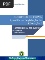 Apostila Legislação da Educação I - Questões de Provas