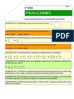 Ficha de Repaso Del Examen de Fracciones 2eso Nivel Medio