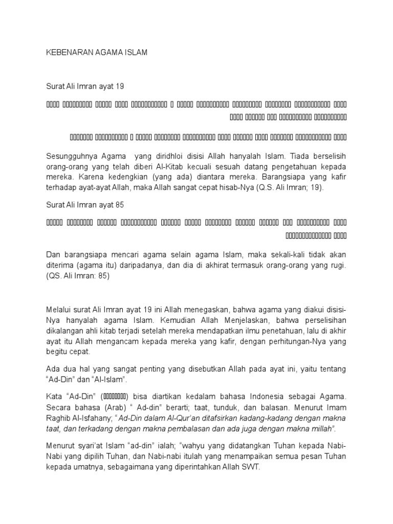 Bab 1 Mengetahui Dinul Islam Kelompok Pdf