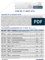 Analyse Du 17 Aout 2010: Resume de La Seance Hier