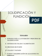 Solidificación y Procesos de Fundición