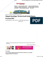 Wagub Sandiaga - Terima Kasih Sudah Bantu Promosi DKI