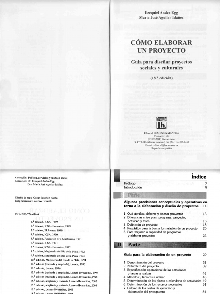 Ander Egg Como Elaborar Un Proyecto PDF | PDF | Planificación | Toma de ...