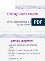Training Needs Analysis: If You Think Training Is Expensive Try Ignorance!