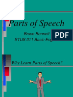 Parts of Speech: Bruce Bennett STUS 011 Basic English