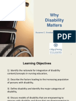 Why Disability Matters: Suzanne C. Smeltzer, Edd, RN, Anef, Faan