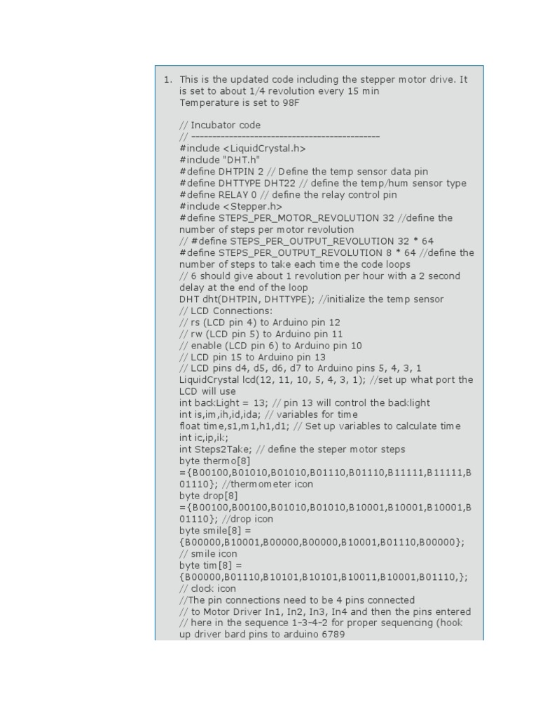 This Is The Updated Code Including The Stepper Motor Drive | PDF ...