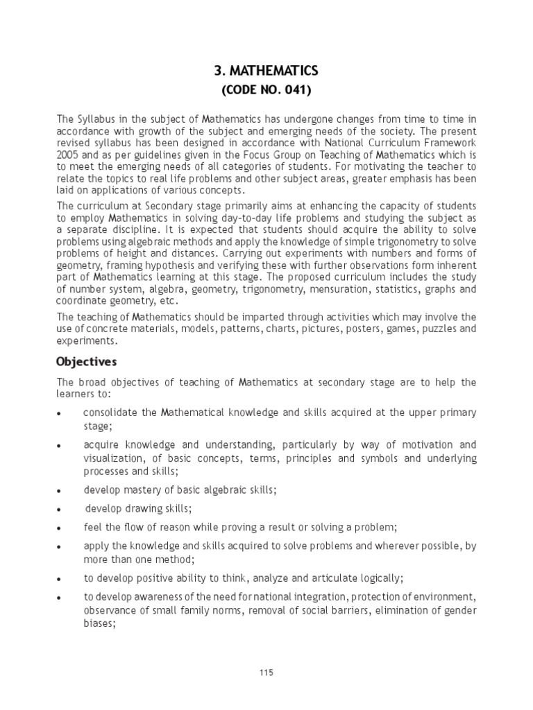 Class 9 Maths Syllabus Overview | PDF | Triangle | Area