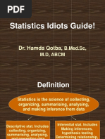 Statistics Idiots Guide!: Dr. Hamda Qotba