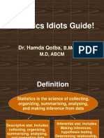 Statistics Idiots Guide!: Dr. Hamda Qotba