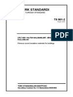 TS 901-2-2009 Lifli Ses Yalıtım Malzemeleri